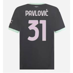 AC Milan Strahinja Pavlovic #31 Rezervni Dres 2024-25 Kratak Rukavima